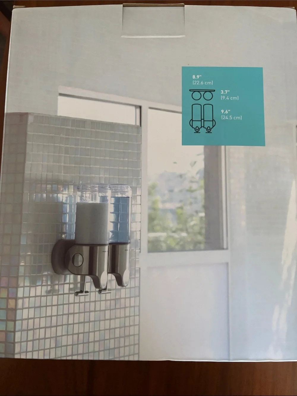 Simple Human Twin Shampoo and Conditioner dispenser.